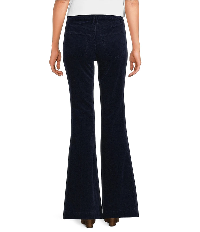 Good American Good Legs Flare Mid-Rise Corduroy Pants