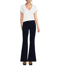 Good American Good Legs Flare Mid-Rise Corduroy Pants