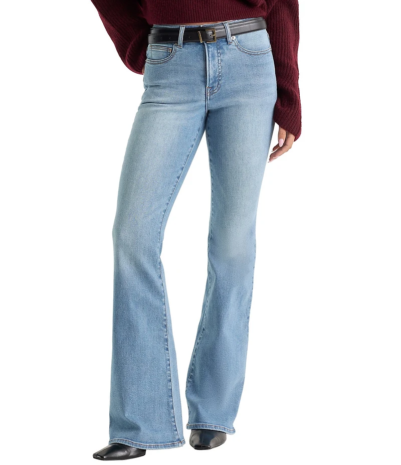 Good American Good Legs Flare Mid Rise Denim Jeans
