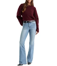 Good American Good Legs Flare Mid Rise Denim Jeans
