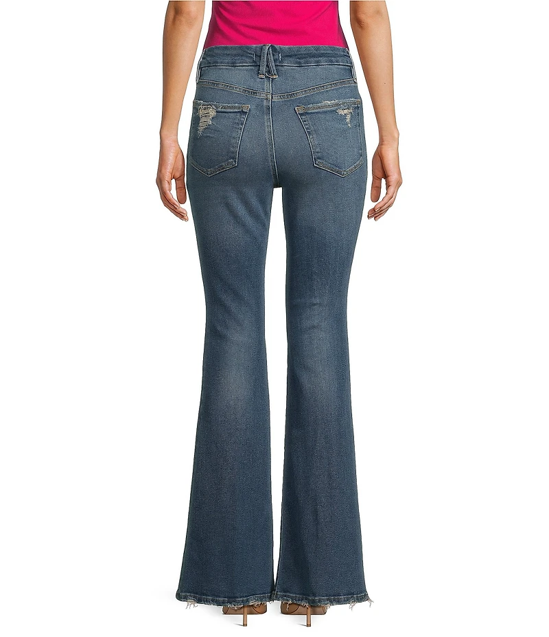Good American Good Legs Flare Mid Rise Jeans