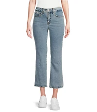 Good American Good Legs Mid Rise Cropped Mini Boot Jeans