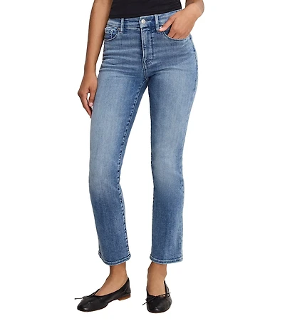 Good American Good Legs Mid Rise Straight Leg Jeans