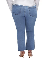 Good American Good Legs Plus Mid Rise Cropped Mini Boot Jeans