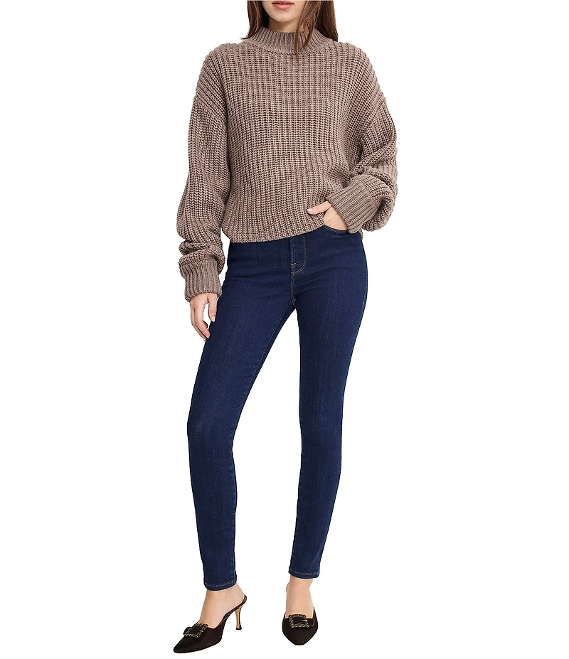 Good American Good Legs Skinny Mid Rise Denim Jeans