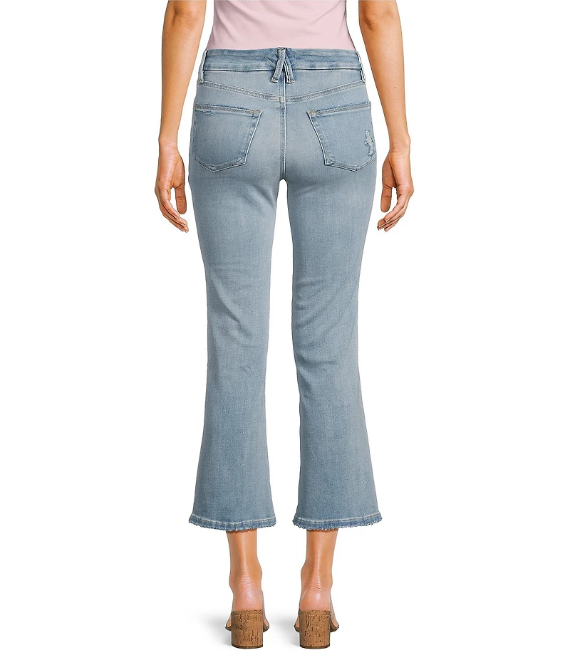 Good American Good Legs Soft-Tech Mid Rise Crop Mini Boot Jeans