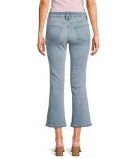 Good American Good Legs Soft-Tech Mid Rise Crop Mini Boot Jeans