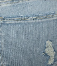 Good American Good Legs Soft-Tech Mid Rise Crop Mini Boot Jeans