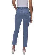 Good American Good Legs Straight Denim Split Pocket Jeans