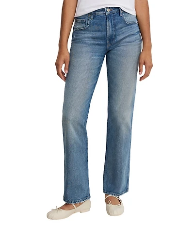 Good American Good Legs Straight Mid-Rise Denim Jeans