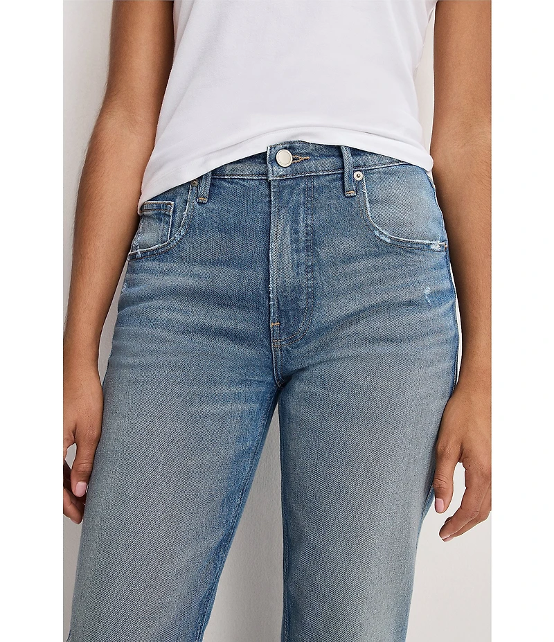 Good American Good Legs Straight Mid-Rise Denim Jeans