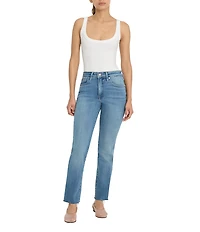 Good American Good Legs Straight Mid Rise Denim Jeans