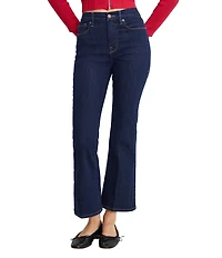 Good American Good Legs Stretch Mid Rise Crop Mini Bootcut Jeans