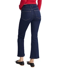 Good American Good Legs Stretch Mid Rise Crop Mini Bootcut Jeans