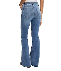 Good American Good Legs Stretch Mid Rise Flare Jeans