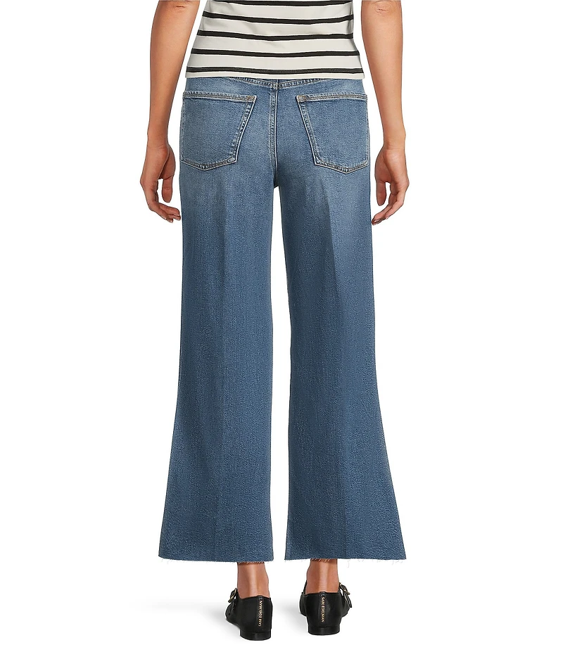 Good American Good Skate Cropped High Rise Wide Leg Denim Jeans