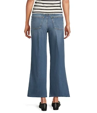 Good American Good Skate Cropped High Rise Wide Leg Denim Jeans