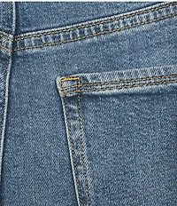 Good American Good Skate Cropped High Rise Wide Leg Denim Jeans