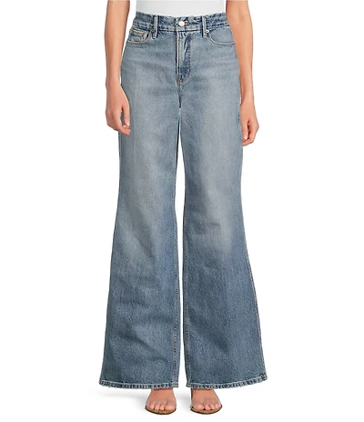 Good American Good Skate High Rise Wide Leg Jeans