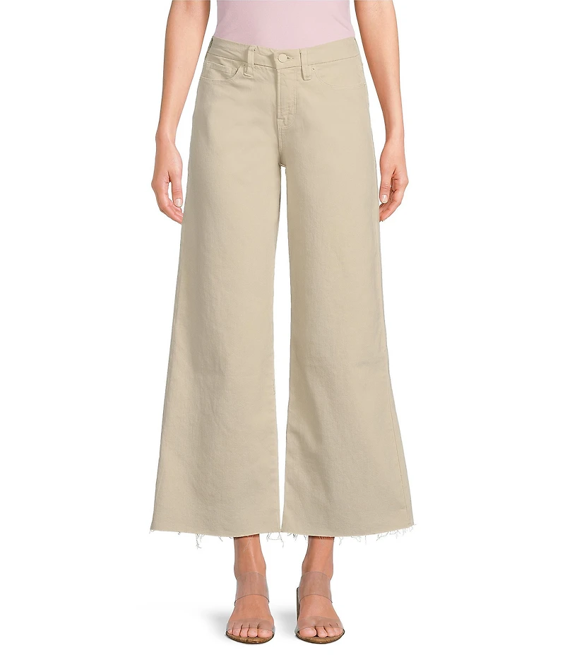 Good American Good Waist High Rise Palazzo Cropped Leg Jeans