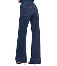 Good American Good Waist High Rise Wide Leg Palazzo Coordinating Denim Jeans