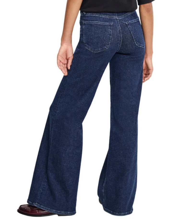 Good American Good Waist High Rise Wide Leg Palazzo Jeans