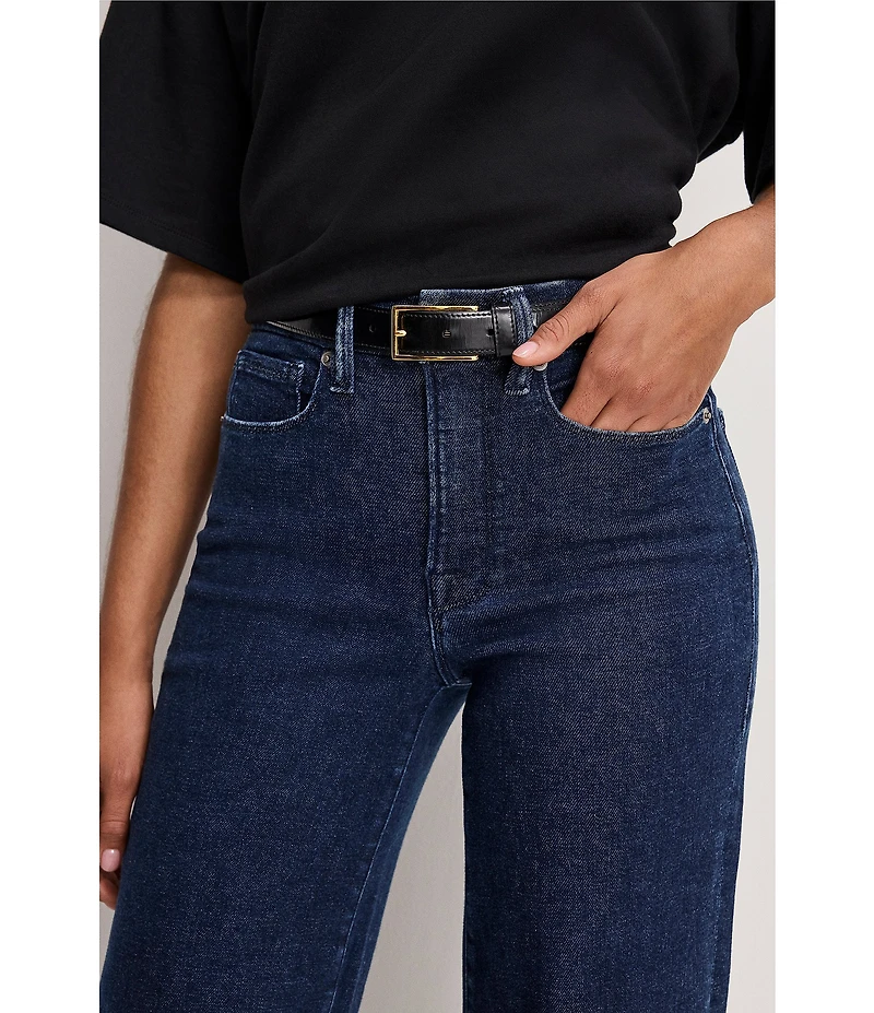 Good American Good Waist High Rise Wide Leg Palazzo Jeans