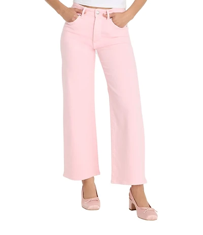 Good American Good Waist Palazzo High-Rise Wide Leg Cropped Denim Jeans