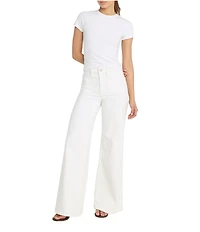 Good American Good Waist Palazzo High Rise Wide Leg Denim Jeans