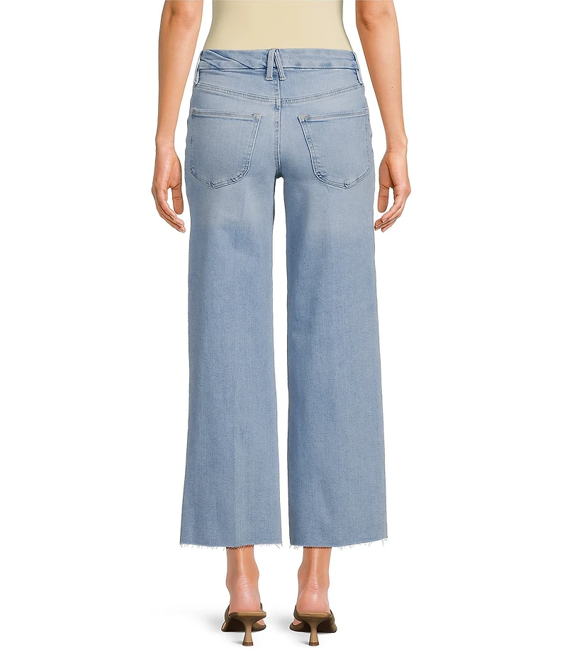 Good American Good Waist Palazzo Light Compression High Rise Crop Jeans