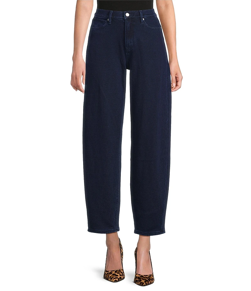 Good American Jeanius High Rise Barrel Leg Sweatpants