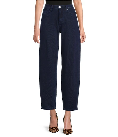 Good American Jeanius High Rise Barrel Leg Sweatpants