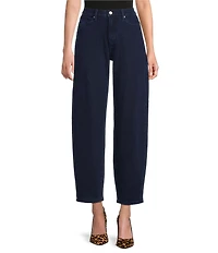 Good American Jeanius High Rise Barrel Leg Sweatpants