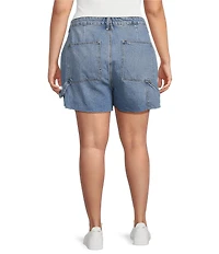 Good American Plus Good 90s Mid Rise Carpenter Long Shorts