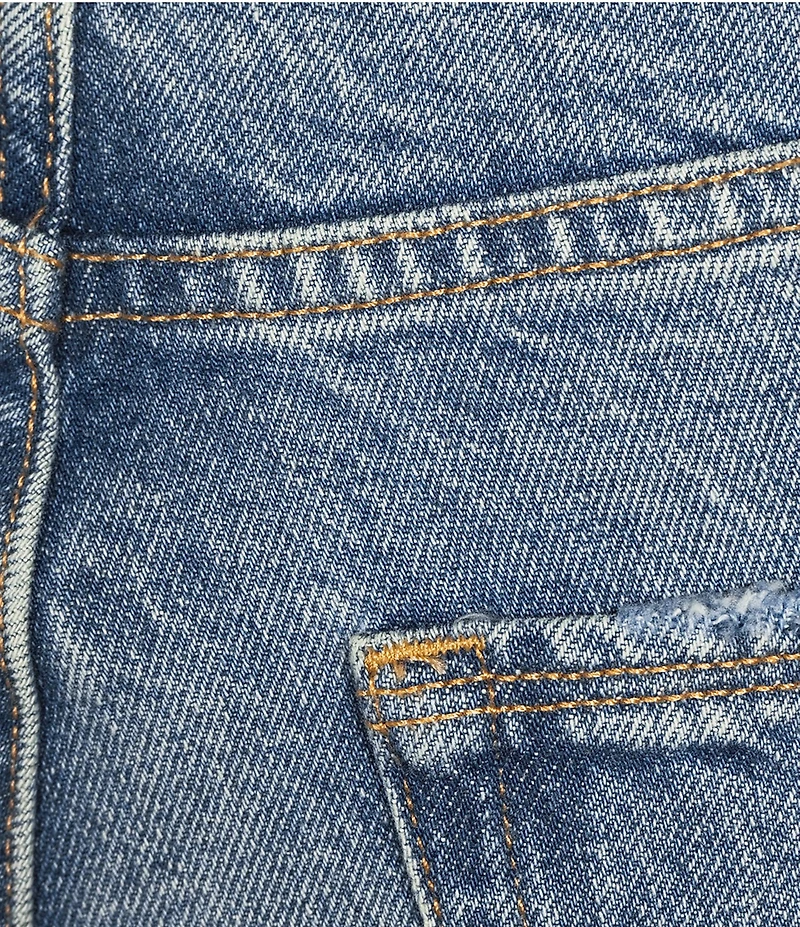 Good American Plus Good Classic Mid-Rise Slim Straight Jeans