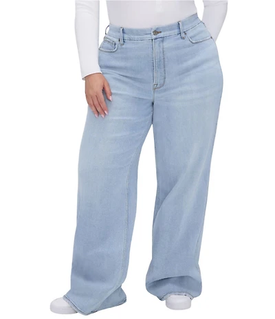 Good American Plus Good Skate Wide Leg Jeans