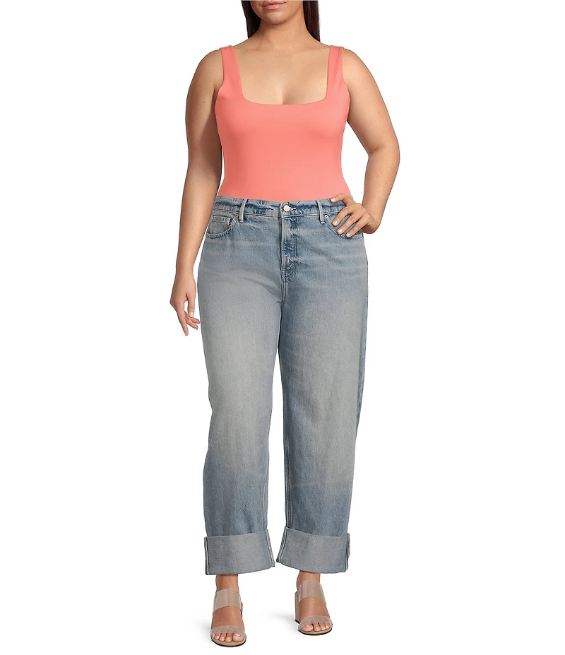 Good American Plus Good Standard Barrel Relaxed High Rise Jeans