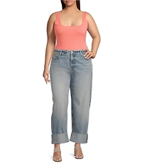 Good American Plus Good Standard Barrel Relaxed High Rise Jeans
