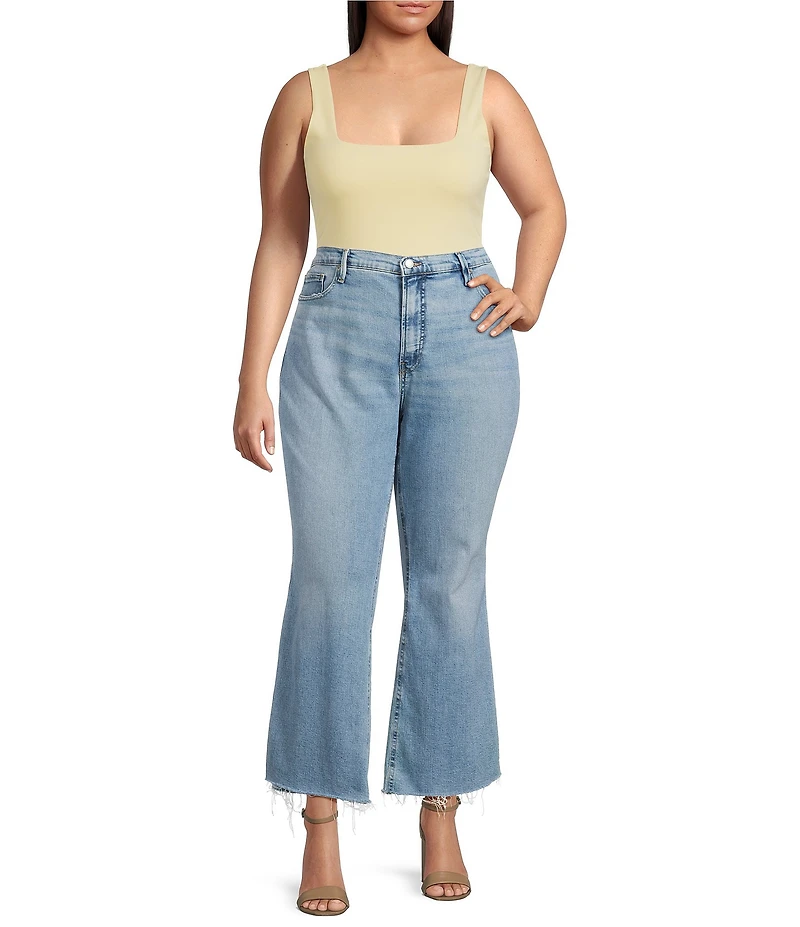 Good American Plus Good Standard High Rise Kick Flare Jeans