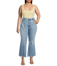 Good American Plus Good Standard High Rise Kick Flare Jeans