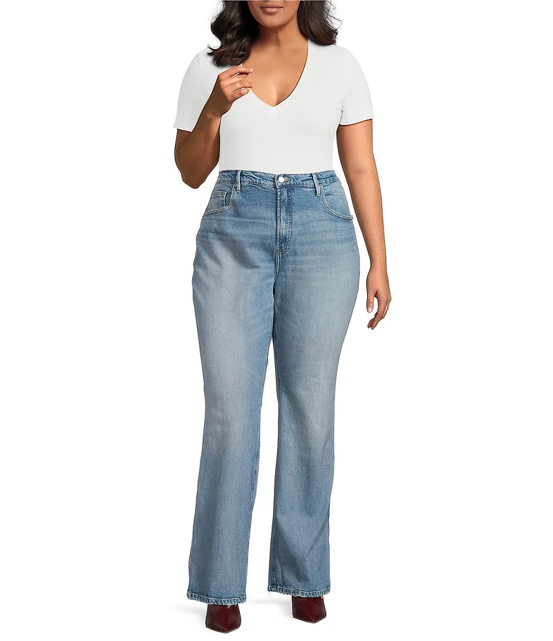 Good American Plus Size Good Cowboy High Rise Bootcut Denim Jeans