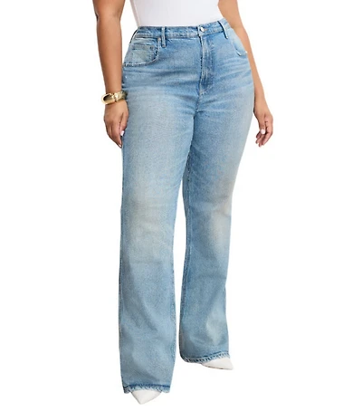 Good American Plus Size Good Cowboy High Rise Bootcut Denim Jeans