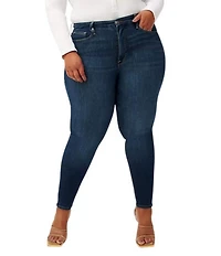 Good American Plus Size Good Legs High Rise Gap-Proof Waistband Stretch Denim Skinny Jeans