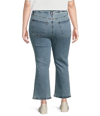 Good American Plus Size Good Legs Mid Rise Cropped Mini Boot Jeans
