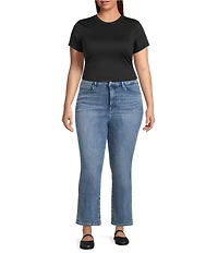Good American Plus Size Good Legs Mid-Rise Straight Leg Jeans