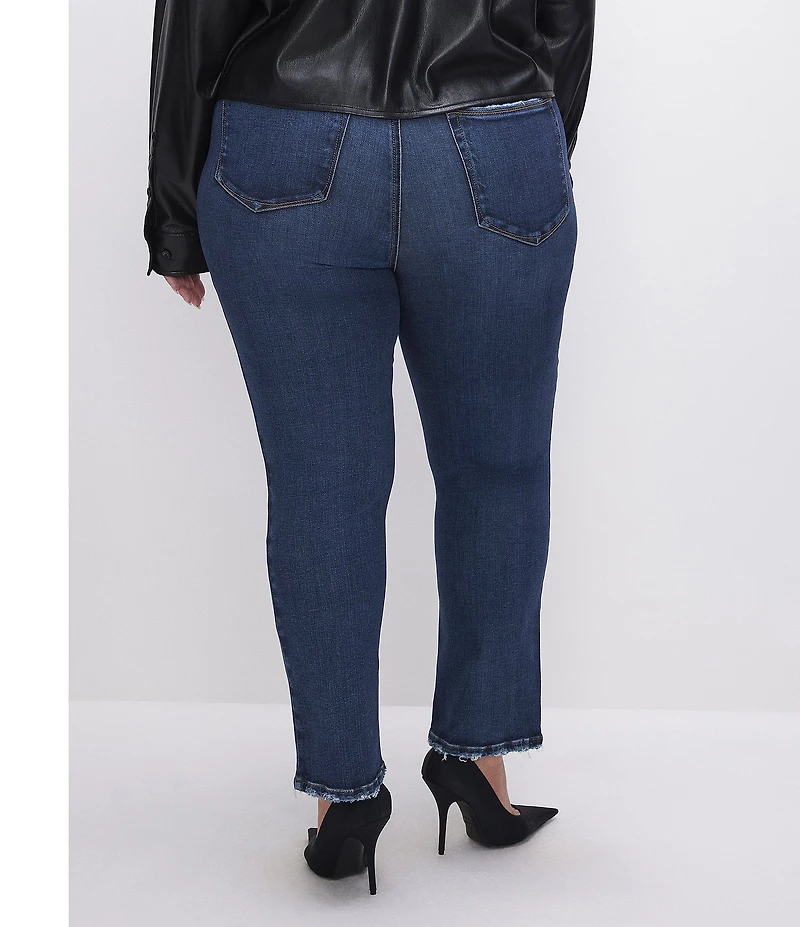 Good American Plus Size Good Legs Straight Denim Jeans