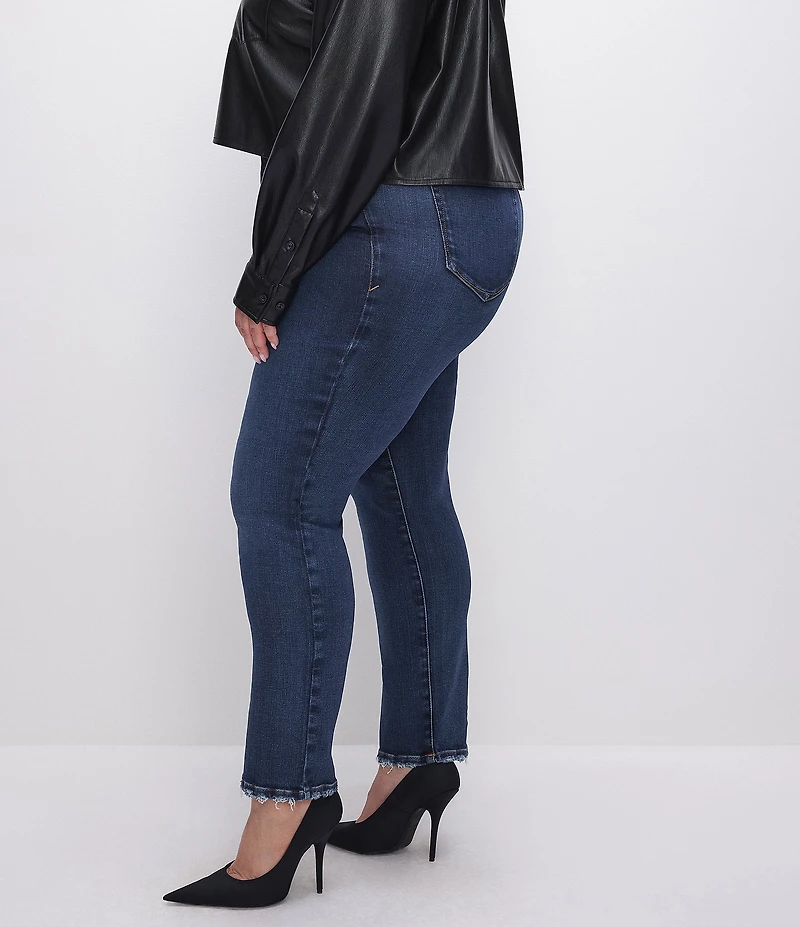 Good American Plus Size Good Legs Straight Denim Jeans