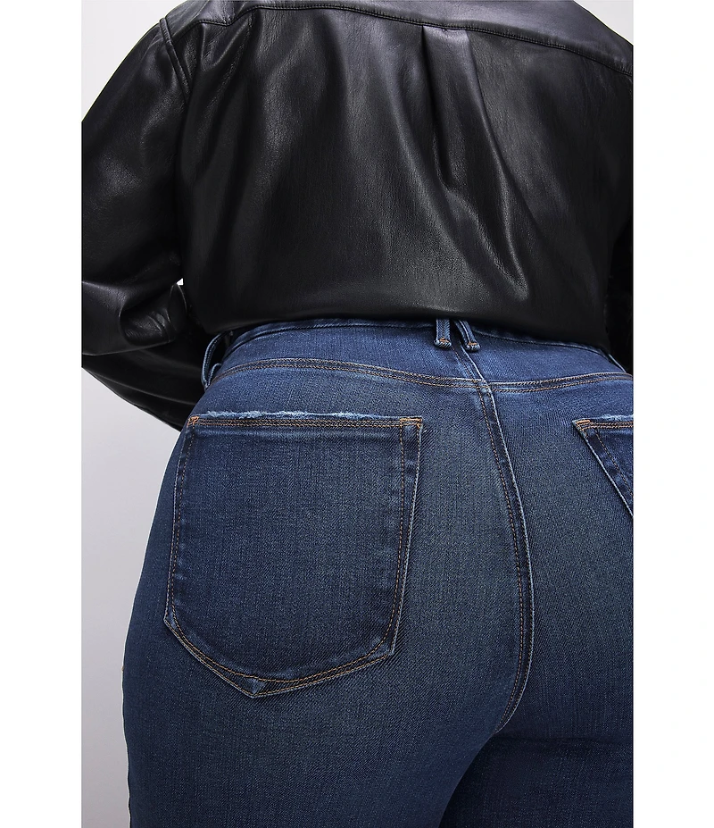 Good American Plus Size Good Legs Straight Denim Jeans