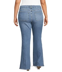 Good American Plus Size Good Legs Stretch Mid Rise Flare Leg Jeans