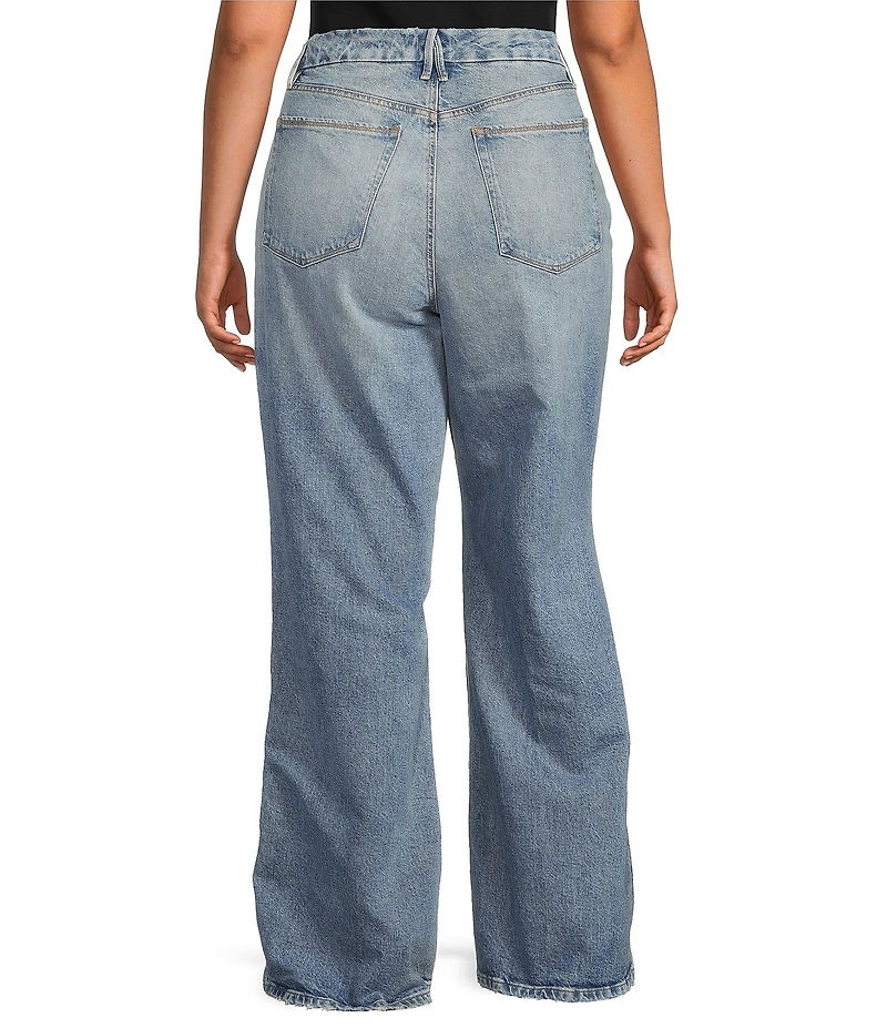 Good American Plus Size Good Skate High Rise Wide Leg Jeans